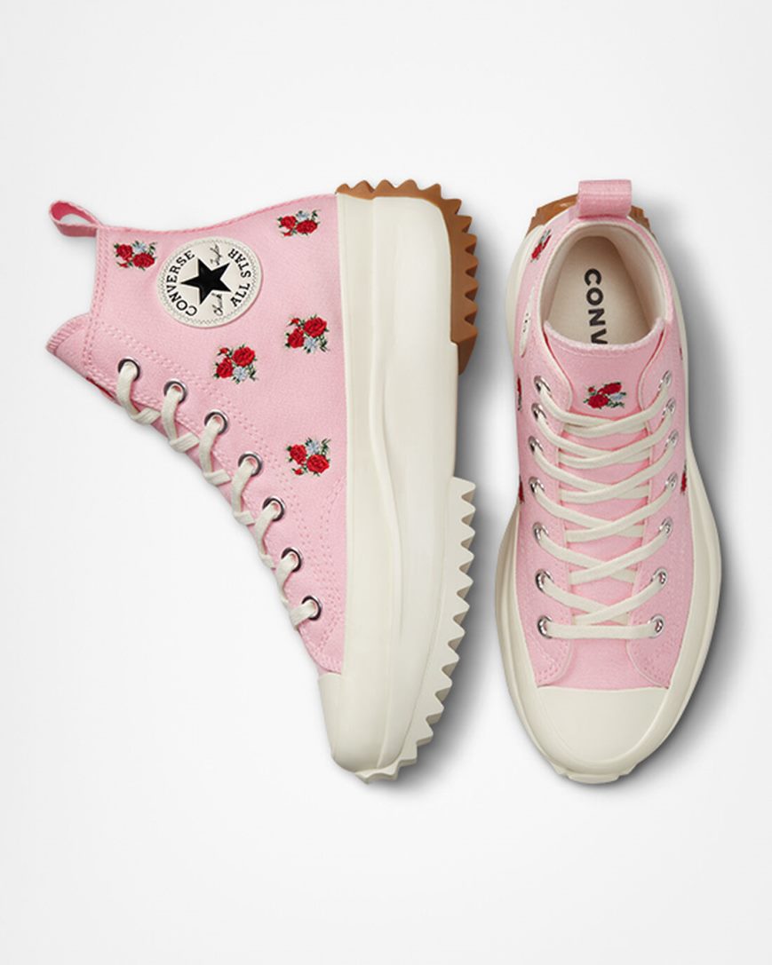 Topanky Na Platforme Converse Run Star Hike Embroidered Floral Vysoke Damske Oranžové Ruzove Červené | SK OLHCD5